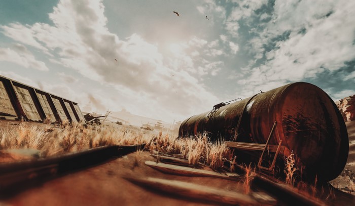 4K Metro Exodus apocalyptic train wreck