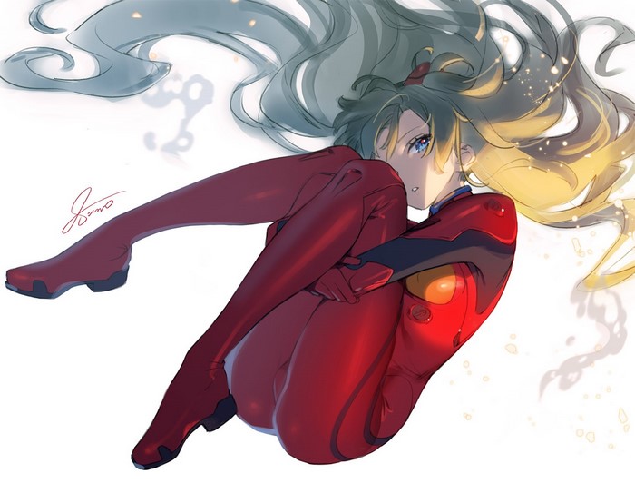 Asuka Langley Soryu from Neon Genesis Evangelion in plugsuit