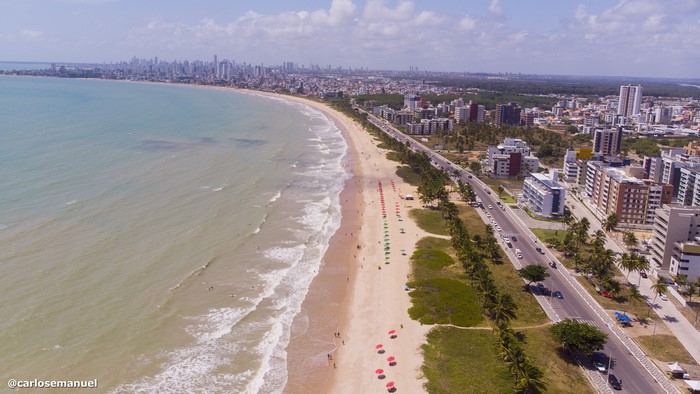 4K Drone Photo of João Pessoa Beach and Cityscape