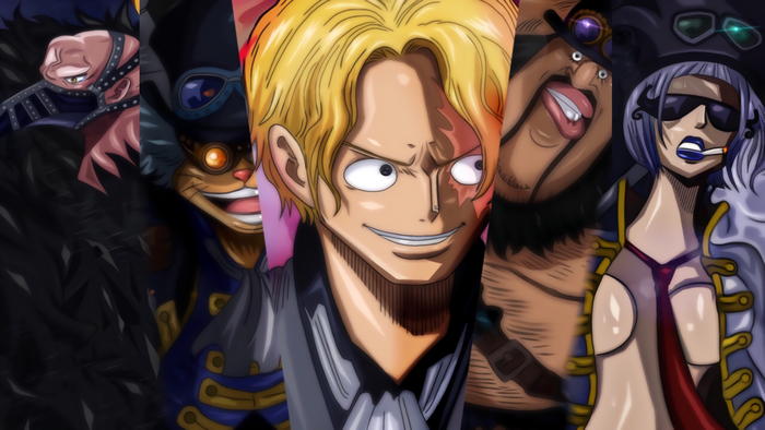 One Piece characters: Sabo, Catarina Devon, Van Augur, Avalo Pizarro, Shiryu
