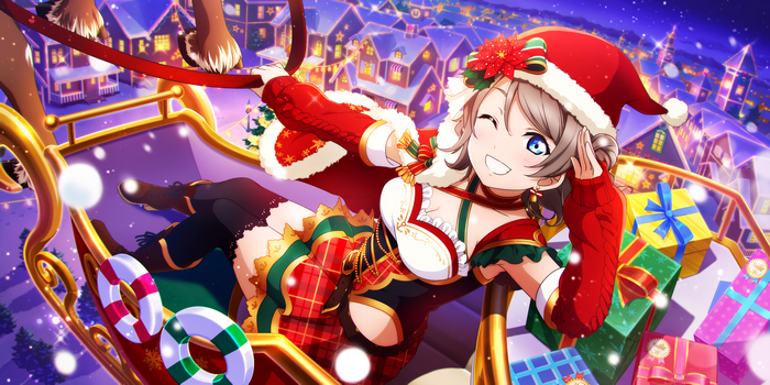 Watanabe You from Love Live! Sunshine in a Christmas Sleigh