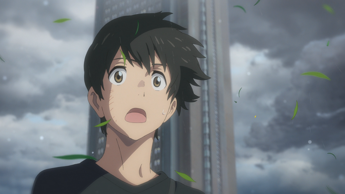 Hodaka Morishima from Tenki no Ko in the rain