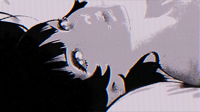 Manga style close-up of a crying anime girl