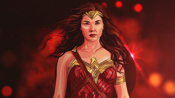 Wonder Woman artwork in 4K