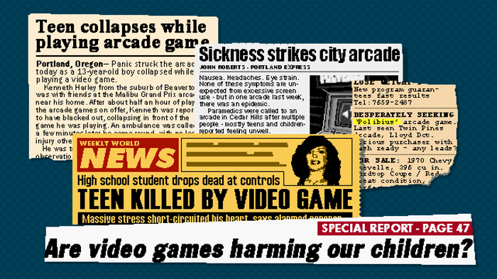 Newspapers about video games and children's health