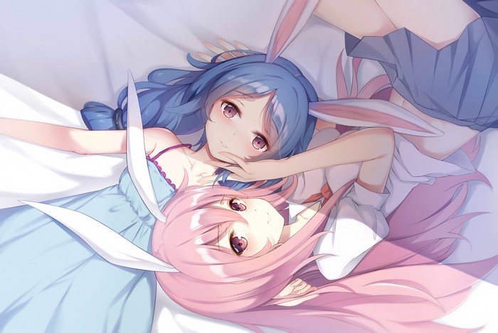 Reisen Udongein Inaba and Seiran from Touhou