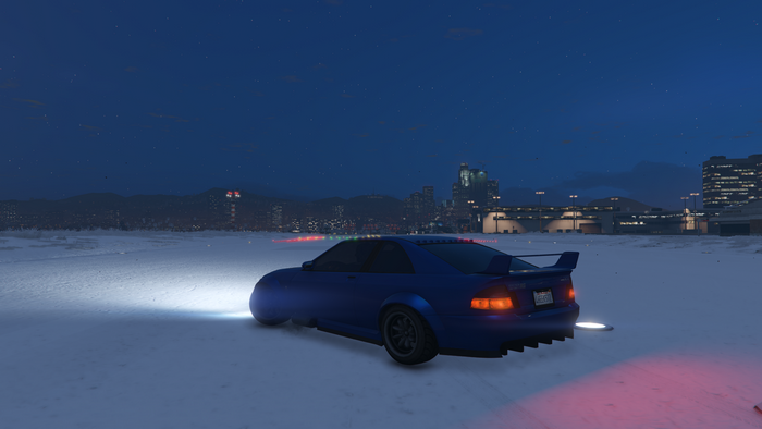 Sultan RS in Los Angeles during a snowy night