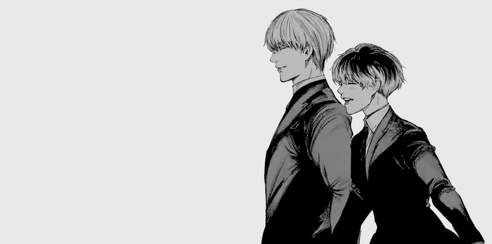 Arima Kishou and Kaneki Ken from Tokyo Ghoul:re manga