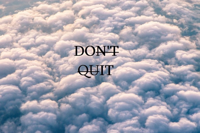 Don't Quit Motivational Quote Typography