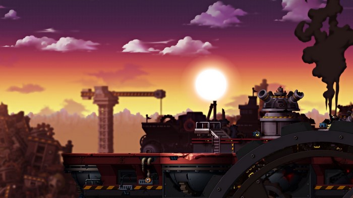 MapleStory industrial landscape at sunset