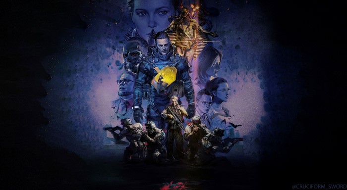 Death Stranding characters collage