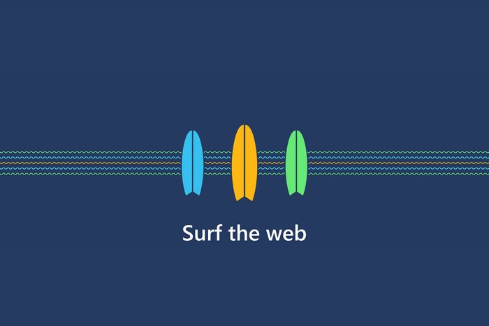 Surf the web with surfboards and waves