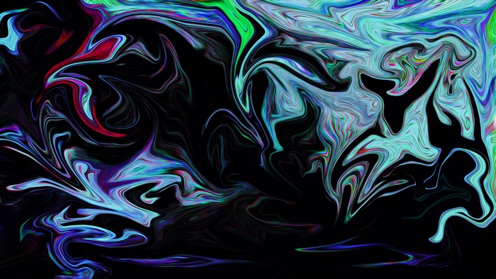 Abstract liquid fluid digital art