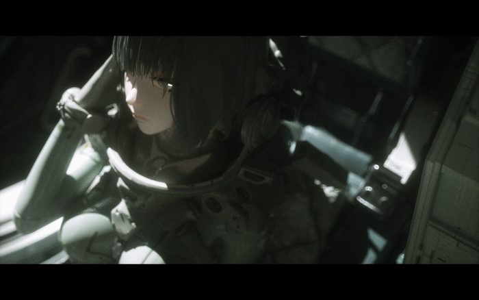 Anime girl in a space suit from Knights of Sidonia
