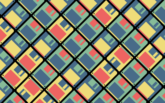 Floppy disk pattern digital art