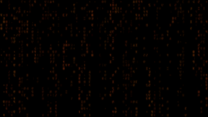 Digital code rain from The Matrix