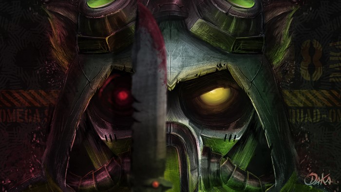 Teemo from League of Legends with a bloody knife