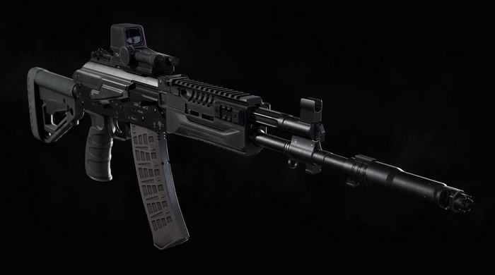 AK-12 assault rifle with red dot sight