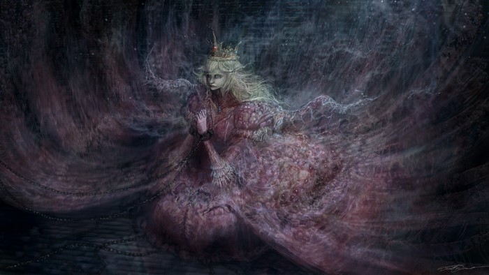 Princess Peach from Super Mario, fantasy art