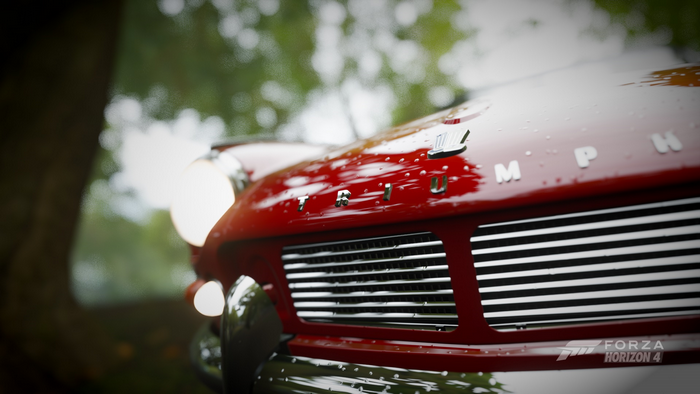 Red Triumph car in Forza Horizon 4