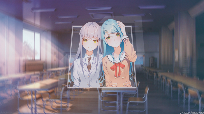 4K Anime Girls in Classroom