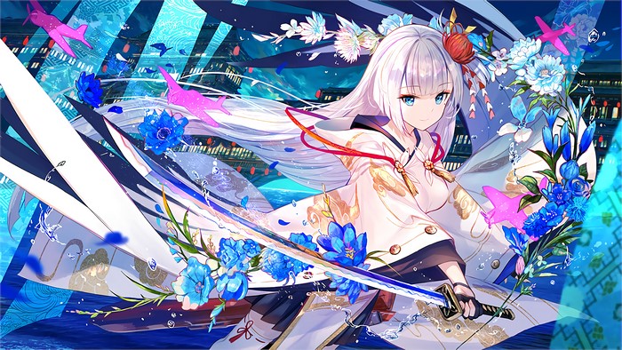 4K Azur Lane Shoukaku with Katana