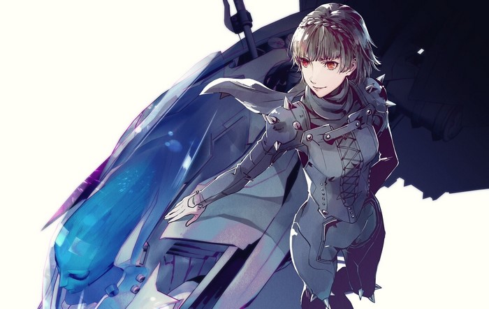 Makoto Niijima from Persona 5 with motorcycle