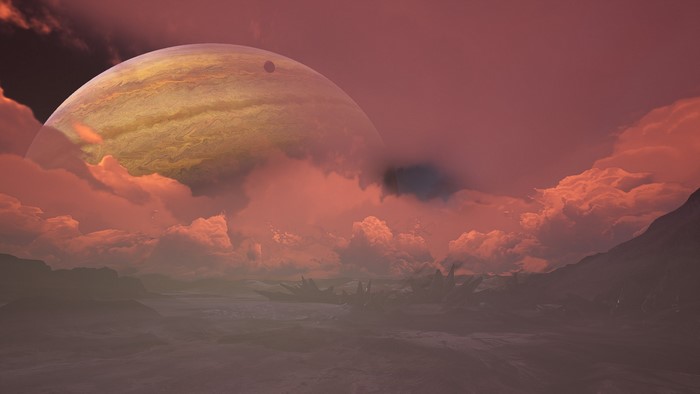 Borderlands 3 screenshot of alien planet landscape