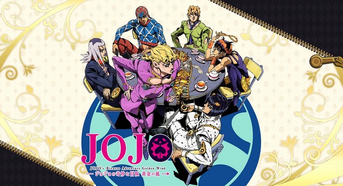 JoJo's Bizarre Adventure: Golden Wind characters at a table