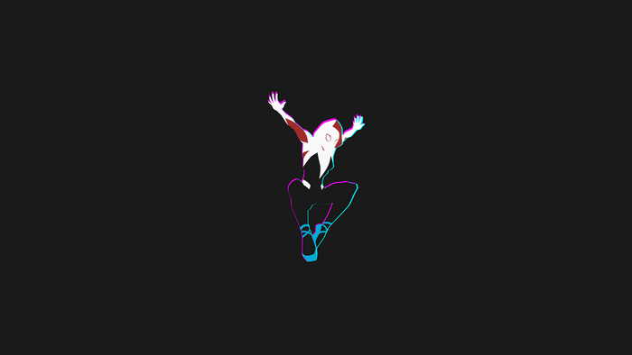 Spider-Gwen from Spider-Verse Minimalist Art