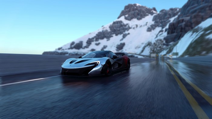 4K McLaren P1 on a wet mountain road