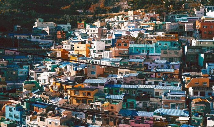 Colorful houses on a hillside