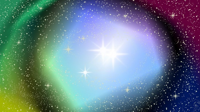 Colorful galaxy with stars and nebulae