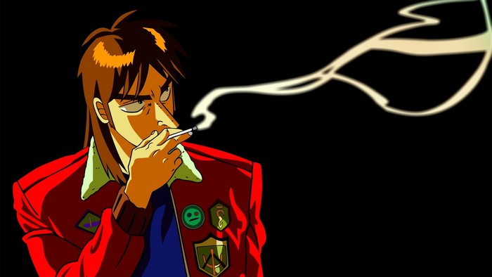 Kaiji Ito from Kaiji smoking