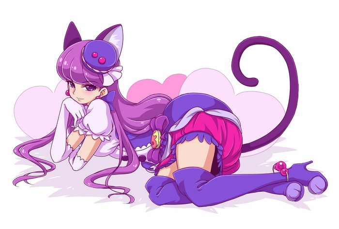Cat girl in purple dress from Pretty Cure