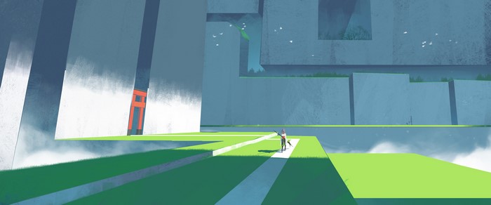4K anime landscape with torii gate