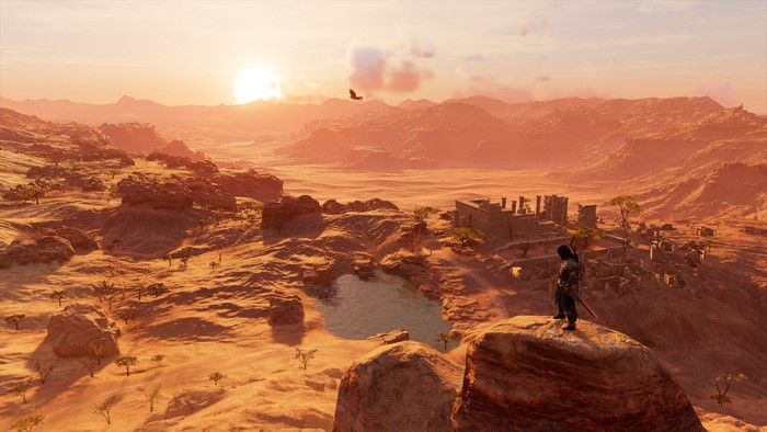 Bayek from Assassin's Creed Origins in Egypt