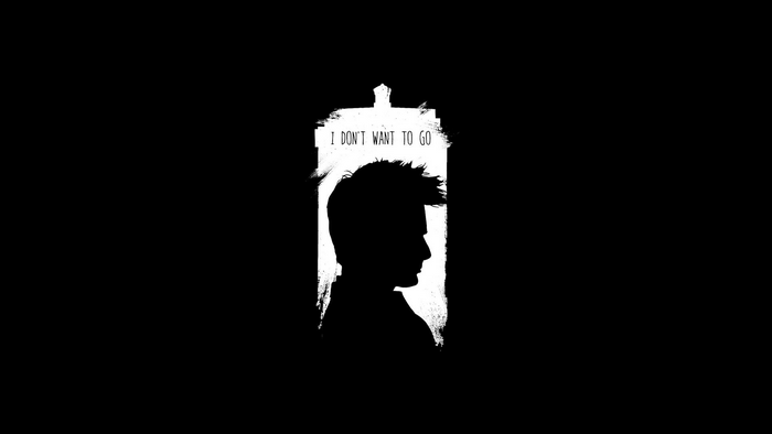 Silhouette of Doctor Who inside TARDIS
