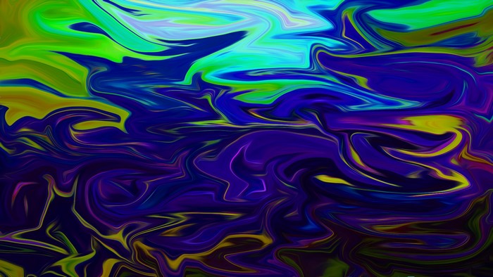 Abstract fluid digital art with vibrant colors