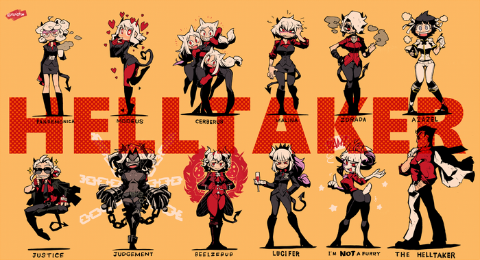 Helltaker characters by Rariatto