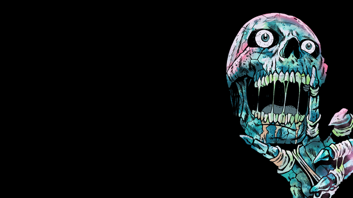 4K Dance With The Dead turquoise skull