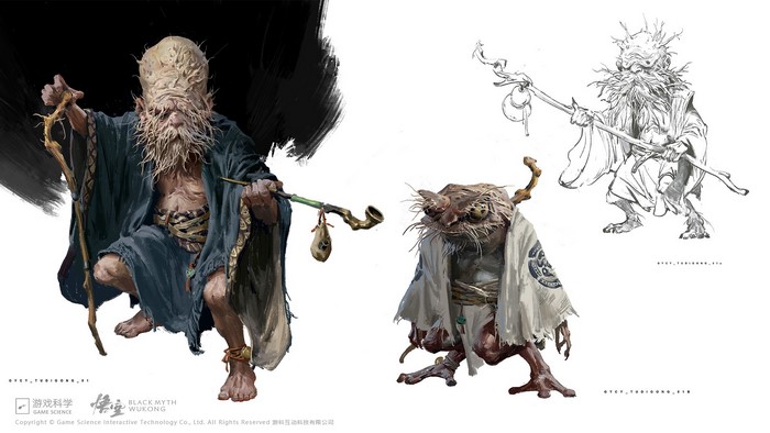 Creature concept art from Black Myth: Wukong