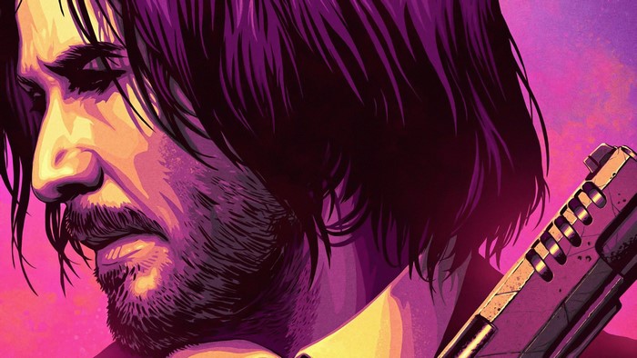 John Wick from John Wick Chapter 3 with a gun