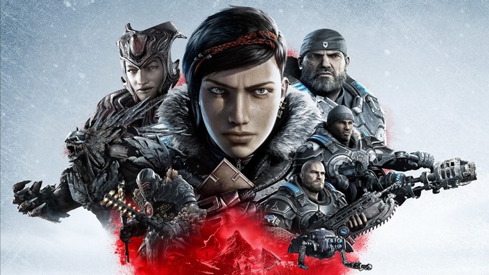 Gears of War characters in 4K video game art