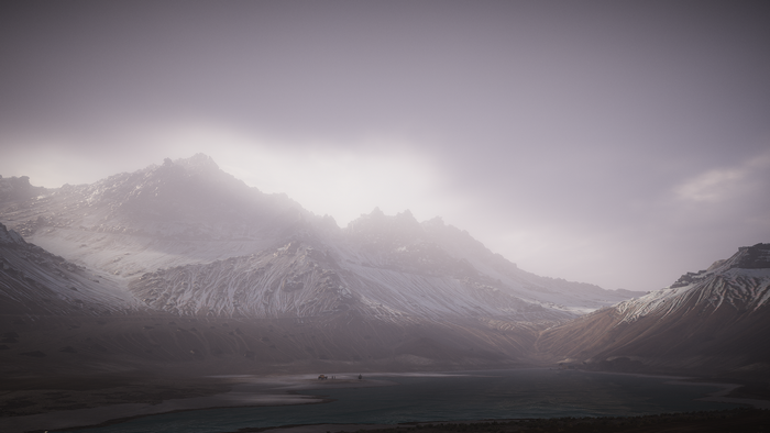 Ghost Recon Wildlands screenshot of mountains and lake