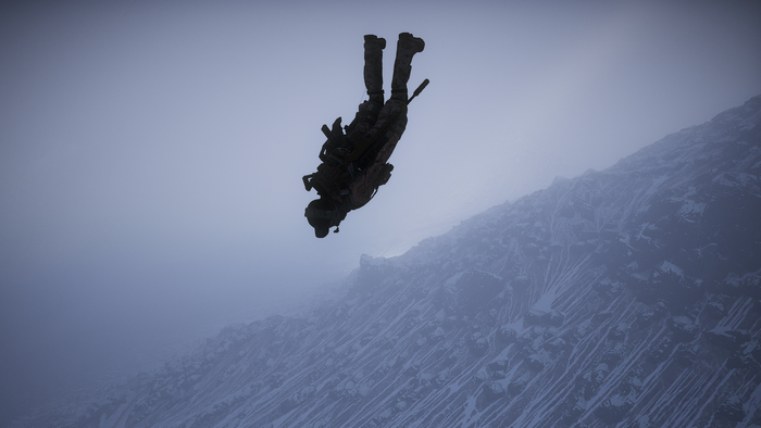 Soldier falling from the sky in Ghost Recon Wildlands