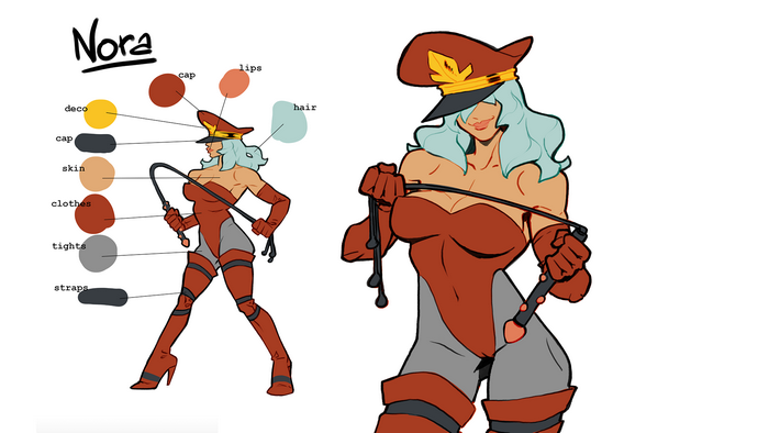 Nora from Streets of Rage 4 concept art