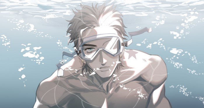 4K Jotaro Kujo Underwater Scene