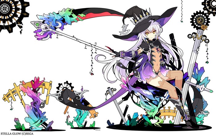 Witch from Stella Glow with Scythe and Sword