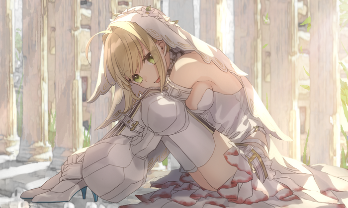 Nero Claudius from Fate Series in bridal attire